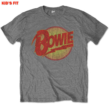 Davdi Bowie - Vintage Diamond Dogs Logo-KIDS SIZE Charcoal T-shirt