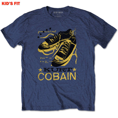 Nirvana-Kurt Cobain - Laces-KIDS SIZE Navy Blue T-shirt