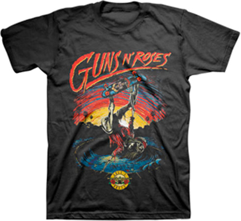 Guns N Roses - Skate - Black t-shirt