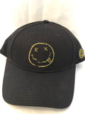 Nirvana - Kurt Cobain - Big Smiley Logo - Black OSFA Baseball Cap
