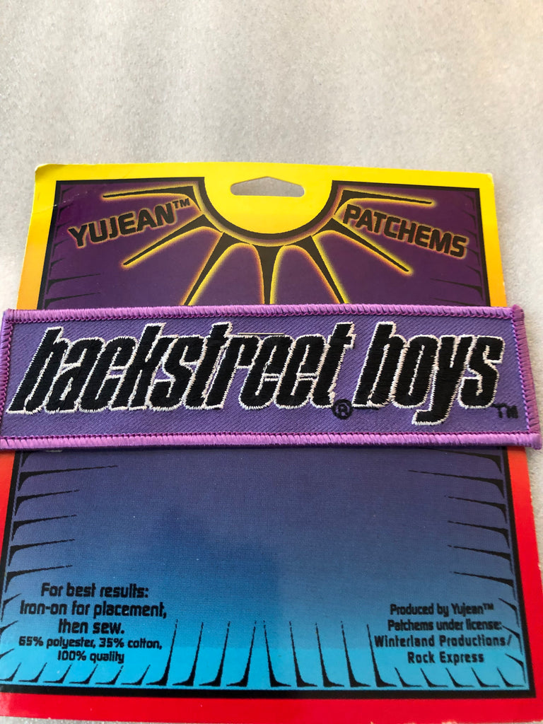 RARE VINTAGE  Backstreet Boys - Purple Logo  - small sew on patch