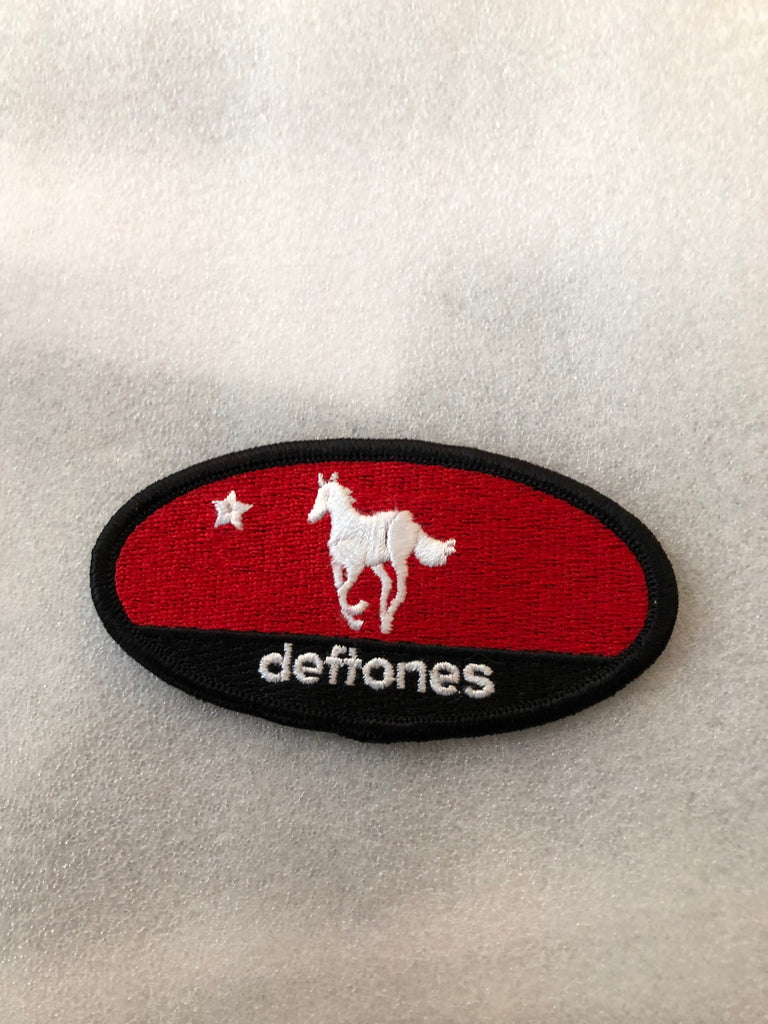 RARE VINTAGE  Deftones - Pony Oval Logo  - small sew on patch