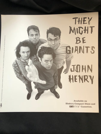 They Might Be Giants- RARE STUFF - John Henry -Promo Poster - 12 x 12 Album Flat