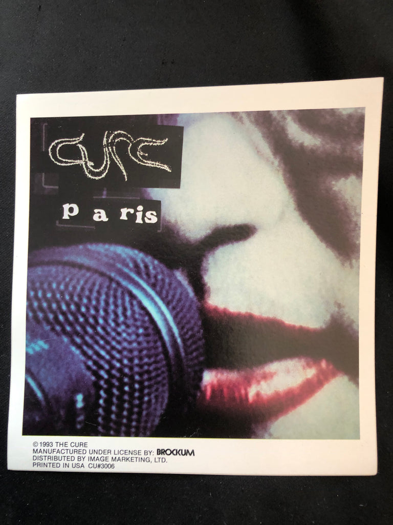 The Cure - RARE STUFF - Paris - Cling Window Sticker 1993