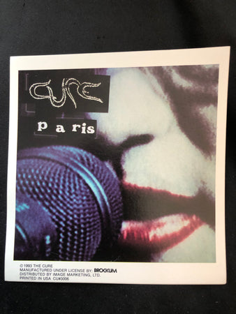 The Cure - RARE STUFF - Paris - Cling Window Sticker 1993