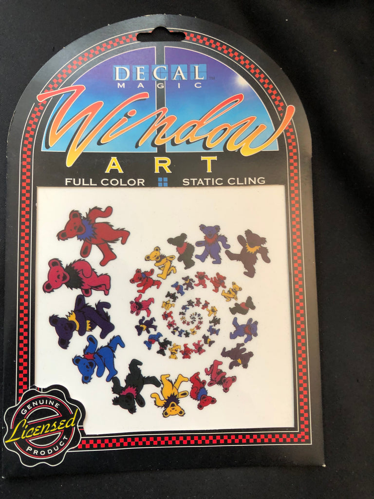 Grateful Dead - RARE STUFF - Bears Swirl - Cling Window Sticker 1993
