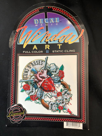 Guns N Roses - RARE STUFF - Skulls N Roses - Cling Window Sticker 1993