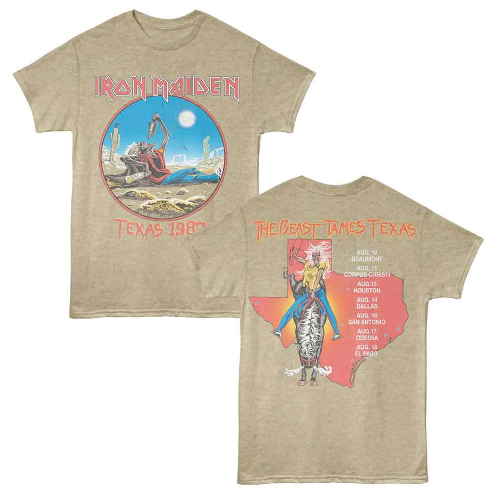 Iron Maiden - Texas  '82 - Khaki Heather t-shirt