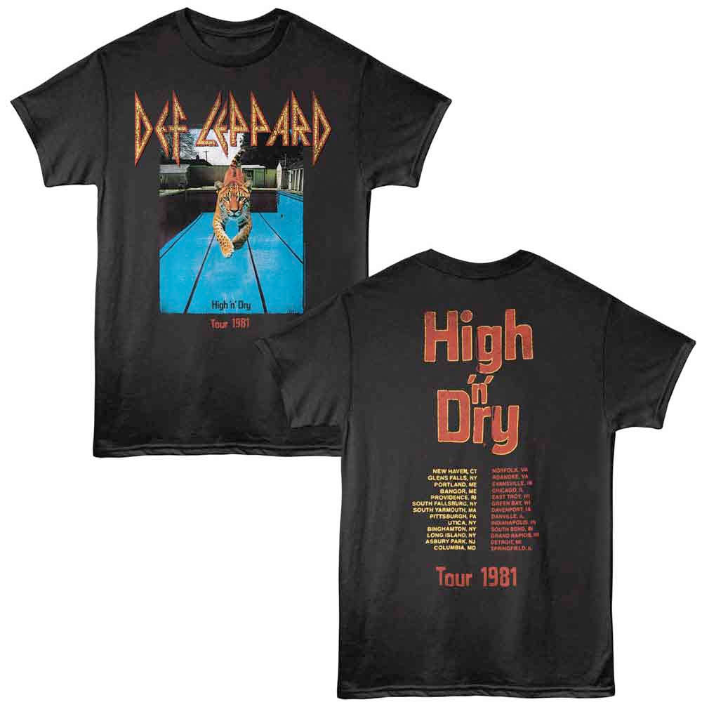 Def Leppard - High N Dry 81 Tour - Black t-shirt