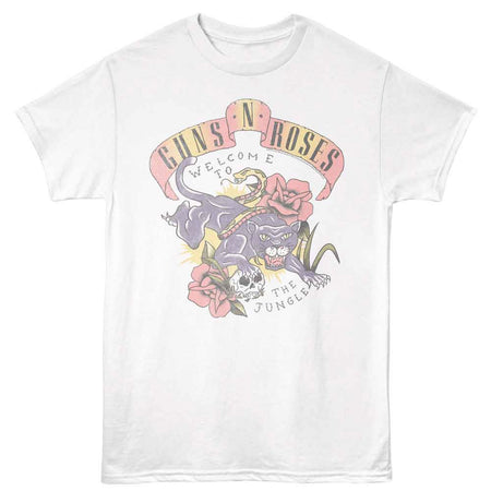 Guns N Roses - GNR Tattoo Style Jungle - White t-shirt
