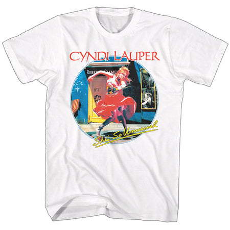 Cyndi Lauper - She's So Unusual - White t-shirt