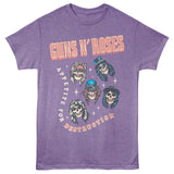 Guns N Roses - Destruction -  Purple Heather t-shirt