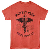 Motley Crue - 1989 Hollywood - Red Heather  t-shirt