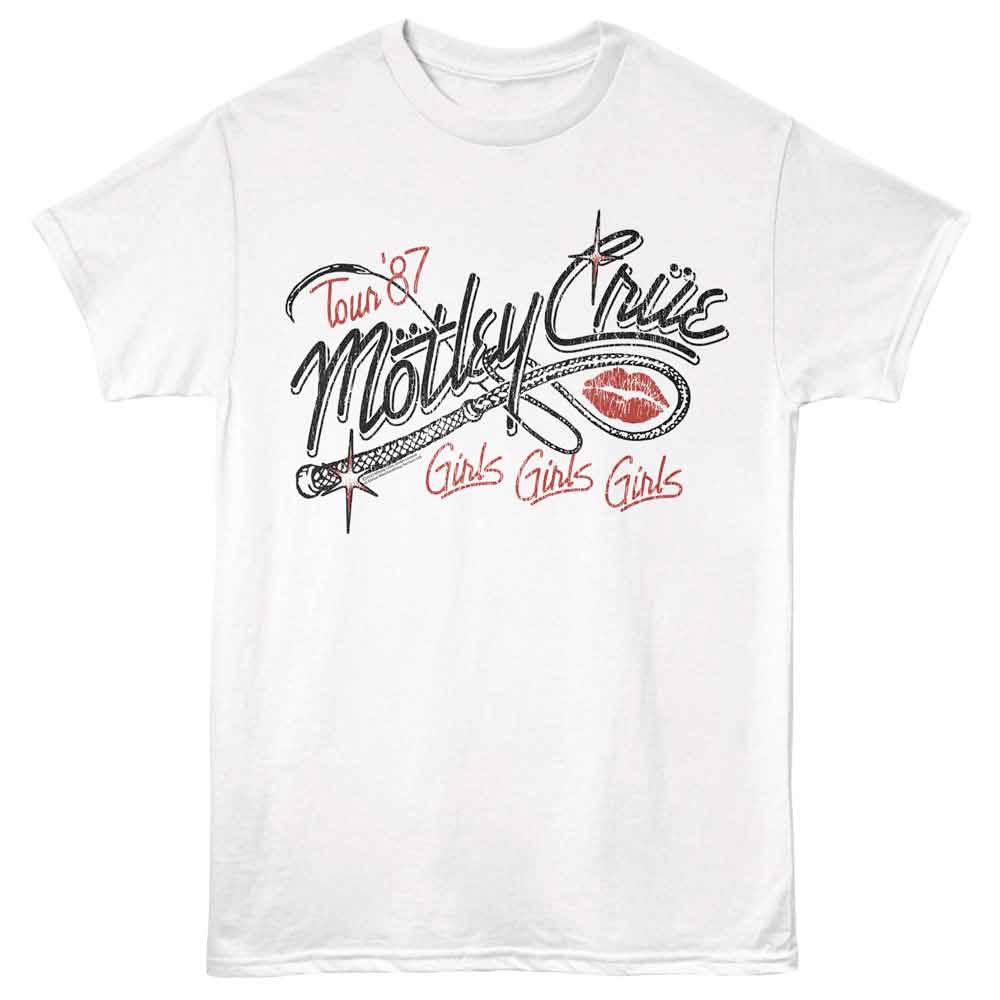Motley Crue - Whip-Tour 1987 - White  t-shirt