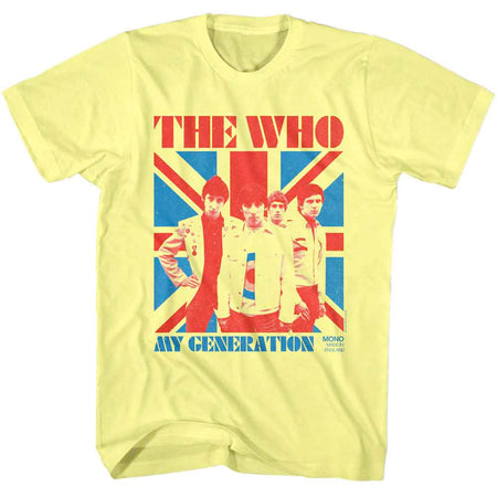 The Who - My Generation Union Jack - Yellow Heather  t-shirt