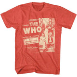 The Who - Pontiac Stadium - Red Heather  t-shirt