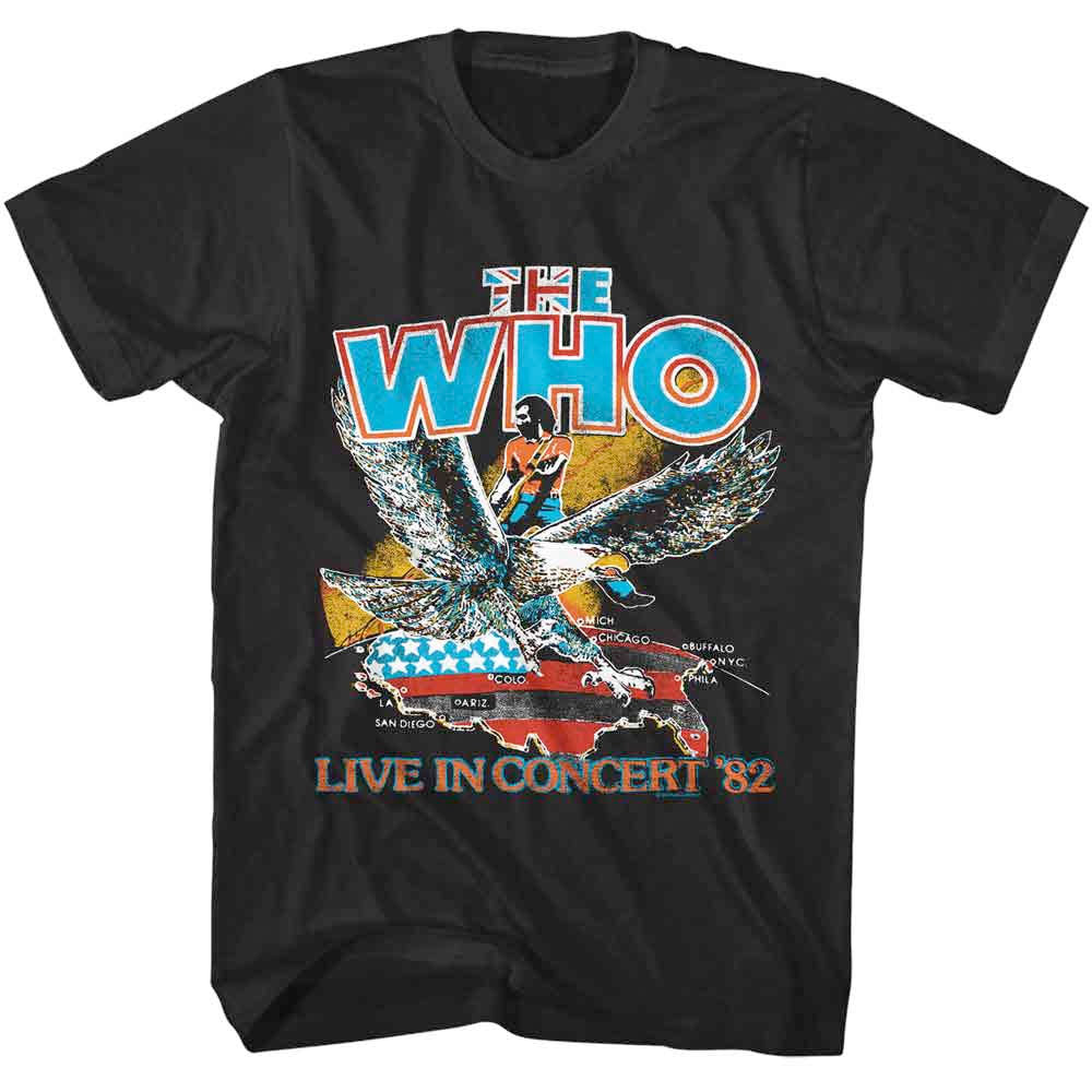 The Who - Live In '82 - Black  t-shirt