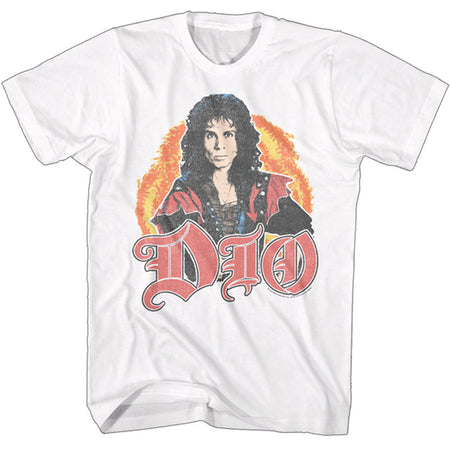 Dio - Flames - White t-shirt