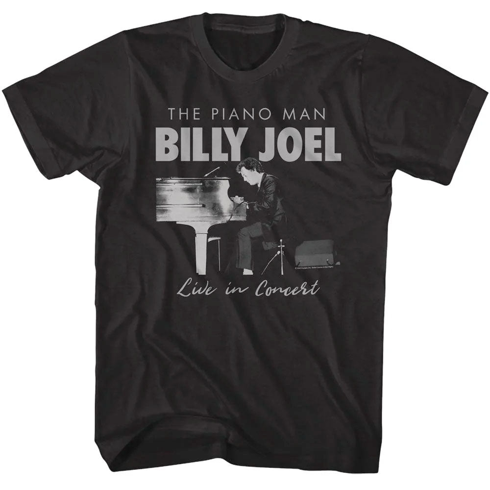 Billy Joel - Monocolor - Black  t-shirt