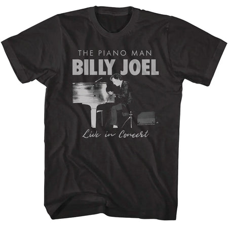Billy Joel - Monocolor - Black  t-shirt