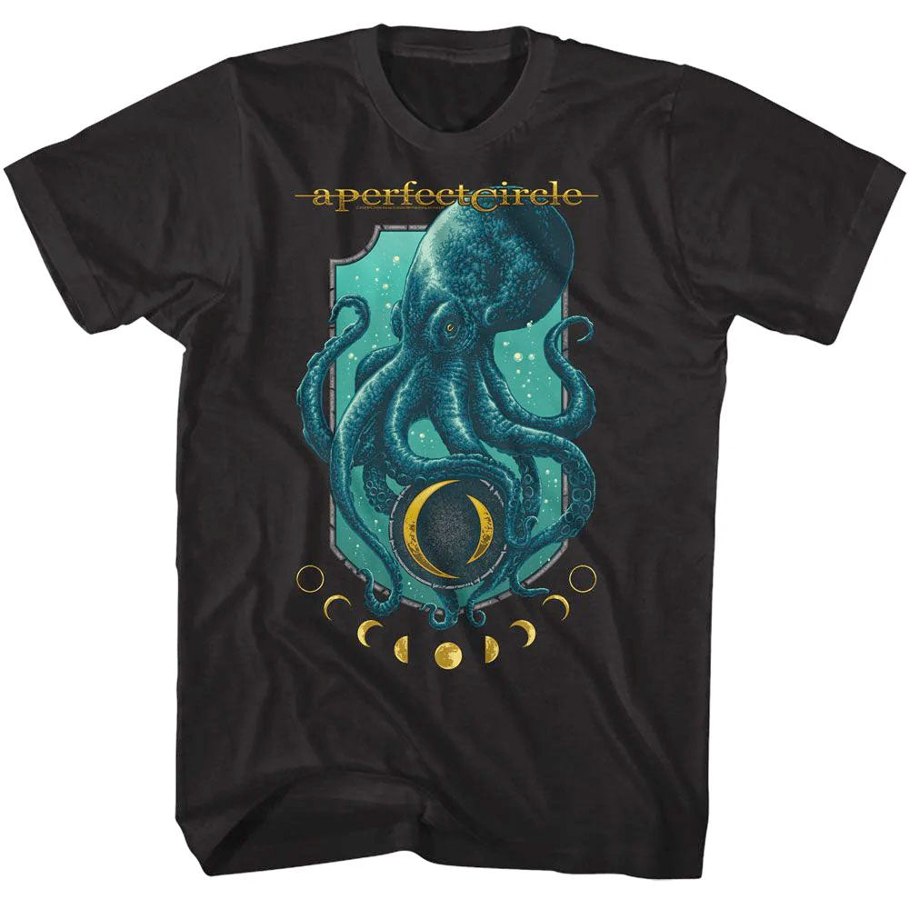 A Perfect Circle - Octo Moon Phase  - Black t-shirt