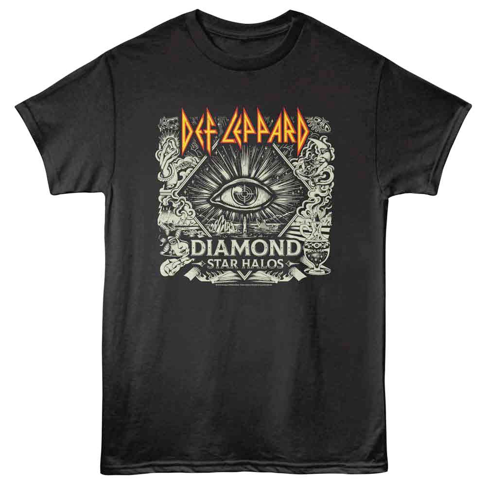Def Leppard - Diamond Star Halos - Black t-shirt