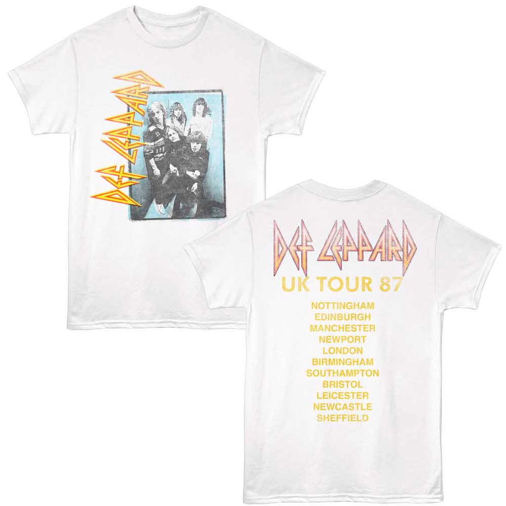 Def Leppard - UK Tour 87 - White t-shirt