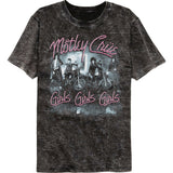 Motley Crue - Girls Girls Girls - Black Mineral Wash dye t-shirt