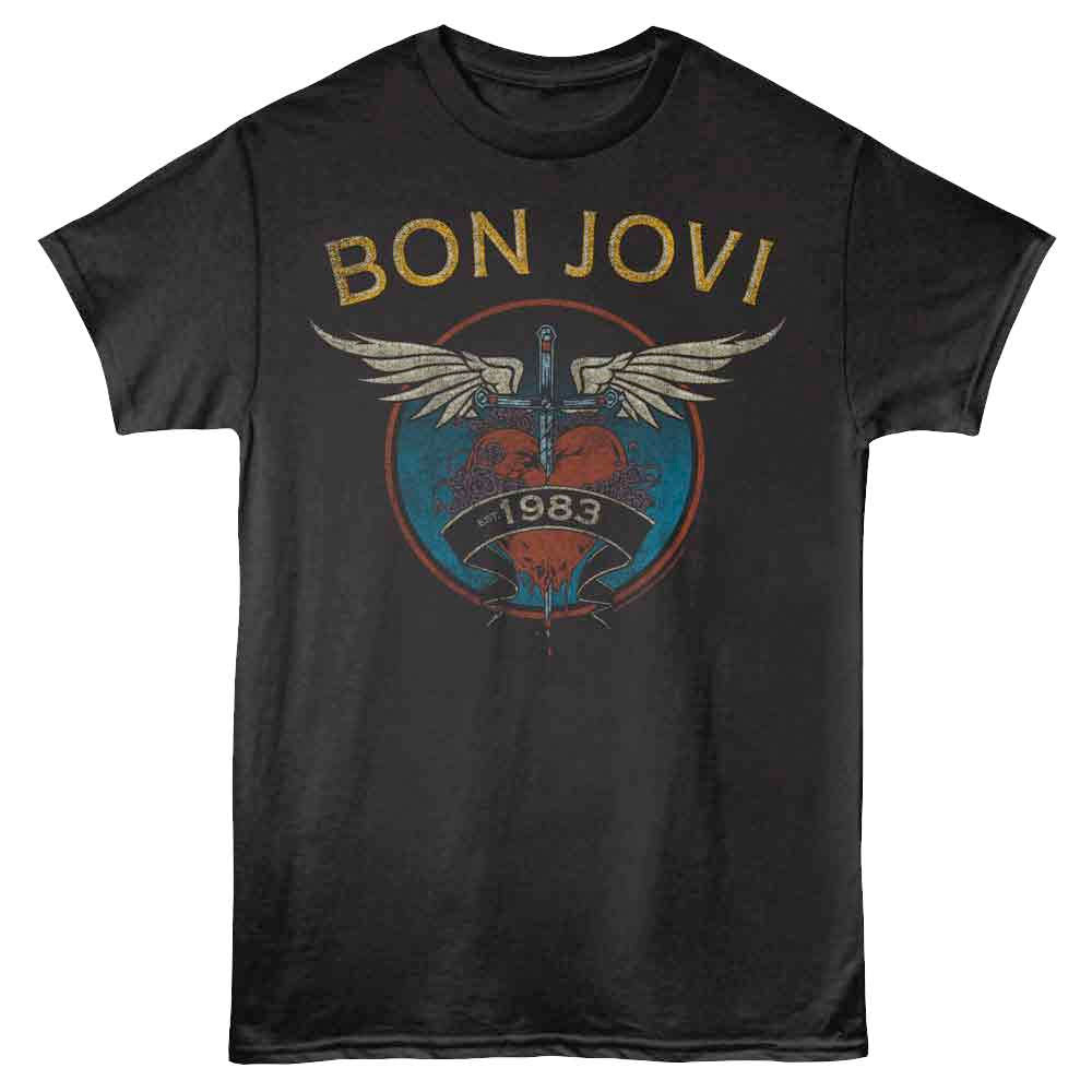 Bon Jovi - Est 1983 - Black t-shirt