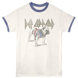 Def Leppard - Dog- Vintage White & India Ink Ringer t-shirt