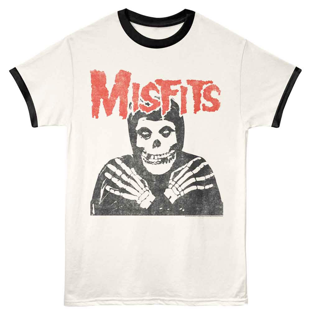 Misfits - Crossed Arms - Vintage White & Black Ringer t-shirt