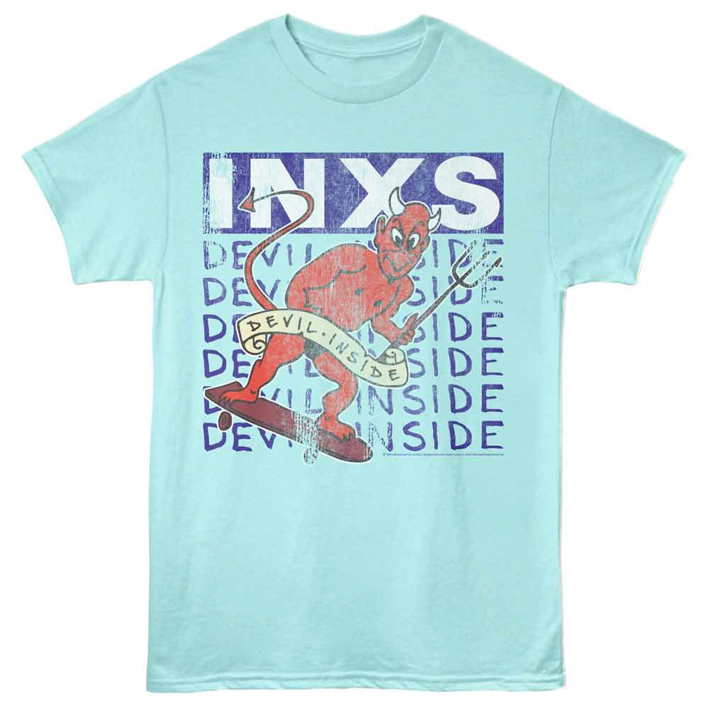 INXS - Devil Inside Repeat - Purist Blue Heather t-shirt