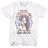 Janis Joplin - Circle Sparkle - White  t-shirt