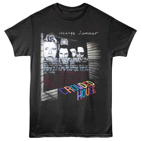 Crowded House - Teenage Summer - Black t-shirt