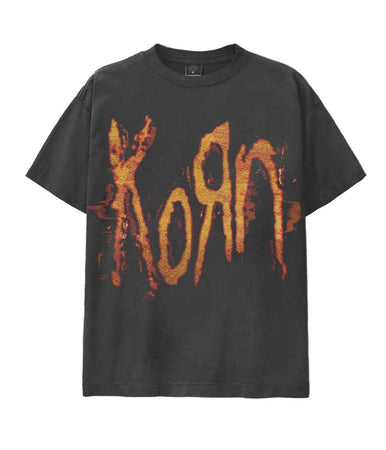 Korn -Flame Logo  - Black t-shirt