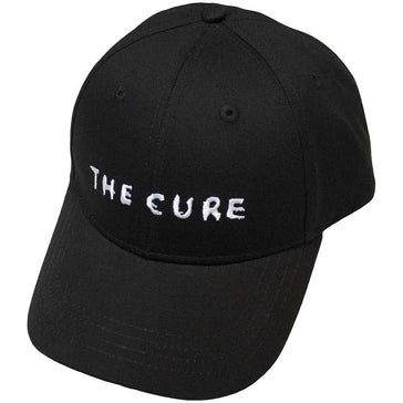 The Cure -  Text Logo - OSFA Black Snapback Baseball Cap