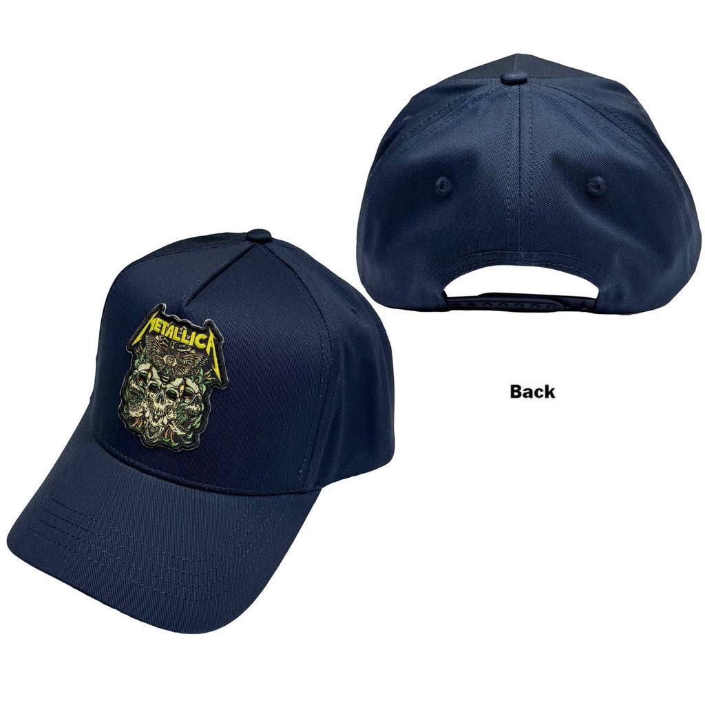 Metallica - Moth Into Flame - Navy Blue OSFA Snapback Baseball Cap