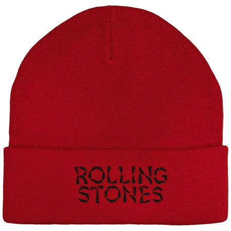 The Rolling Stones- Hackney Diamonds Logo - Red Ski Cap Beanie