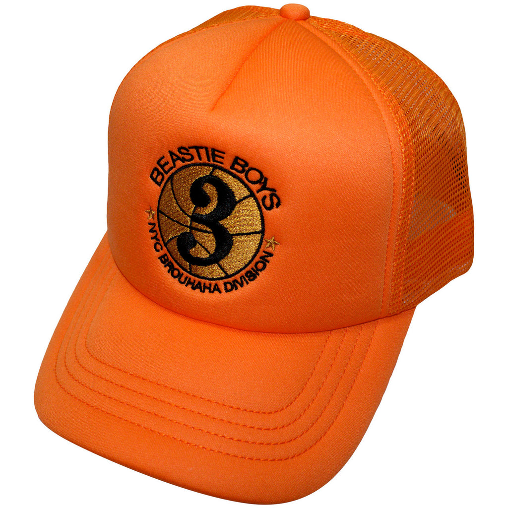 Beastie Boys - NYC Brouhaha Division - Orange OSFA Meshback Baseball  Cap