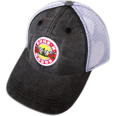 Guns N Roses - Vintage Logo - OSFA Grey/White Mesh Back Trucker Baseball Cap