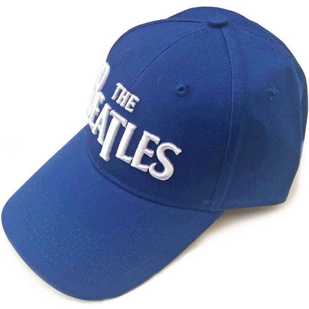 The Beatles - Drop T Logo  - Mid Blue OSFA Baseball Cap