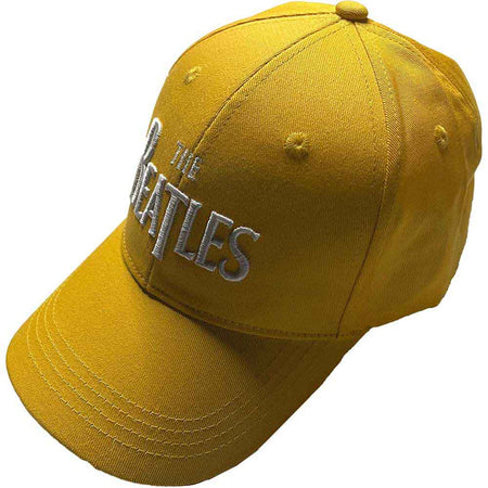 The Beatles - Drop T Logo  - Yellow OSFA Snapback Baseball Cap