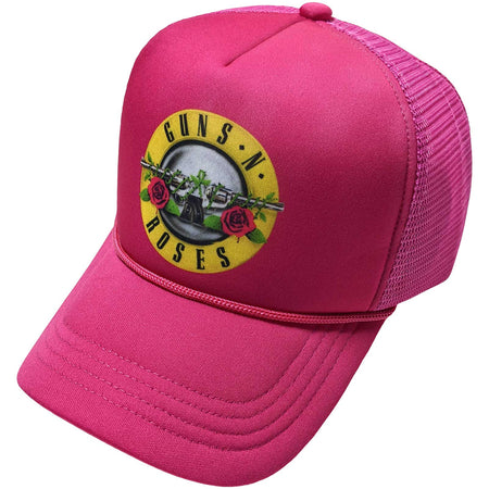 Guns N Roses - Classic Logo - OSFA Pink Mesh Back Trucker Baseball Cap