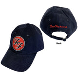 Foo Fighters - FF & TCATS Logos -  Navy Blue. OSFA Corduroy Baseball Cap