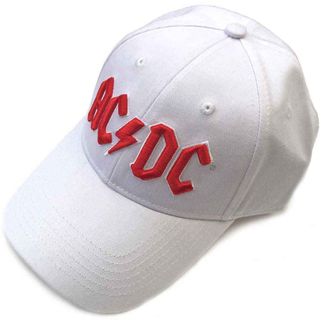 AC/DC - Red Logo - White OSFA Baseball Cap