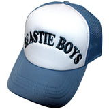 Beastie Boys - Text Logo - White & Denim Blue OSFA Meshback Baseball  Cap