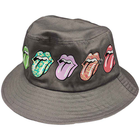 The Rolling Stones - Multi-Tongue Pattern - L/XL - Grey Bucket Cap