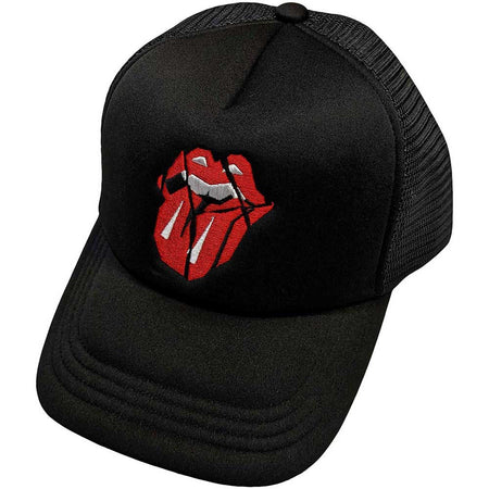 Rolling Stones - Hackney Diamonds Shards - OSFA Black Mesh Back Trucker Baseball Cap