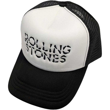 Rolling Stones - Hackney Diamonds Logo - OSFA B/W Mesh Back Trucker Baseball Cap