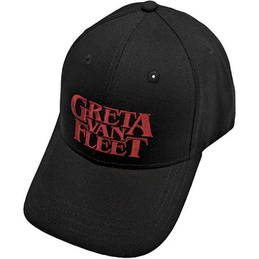 Greta Van Fleet - Red Logo - OSFA Black Baseball Cap